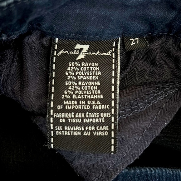 Seven For All Mankind mid-rise skinny Jean size 27 - Picture 2 of 5